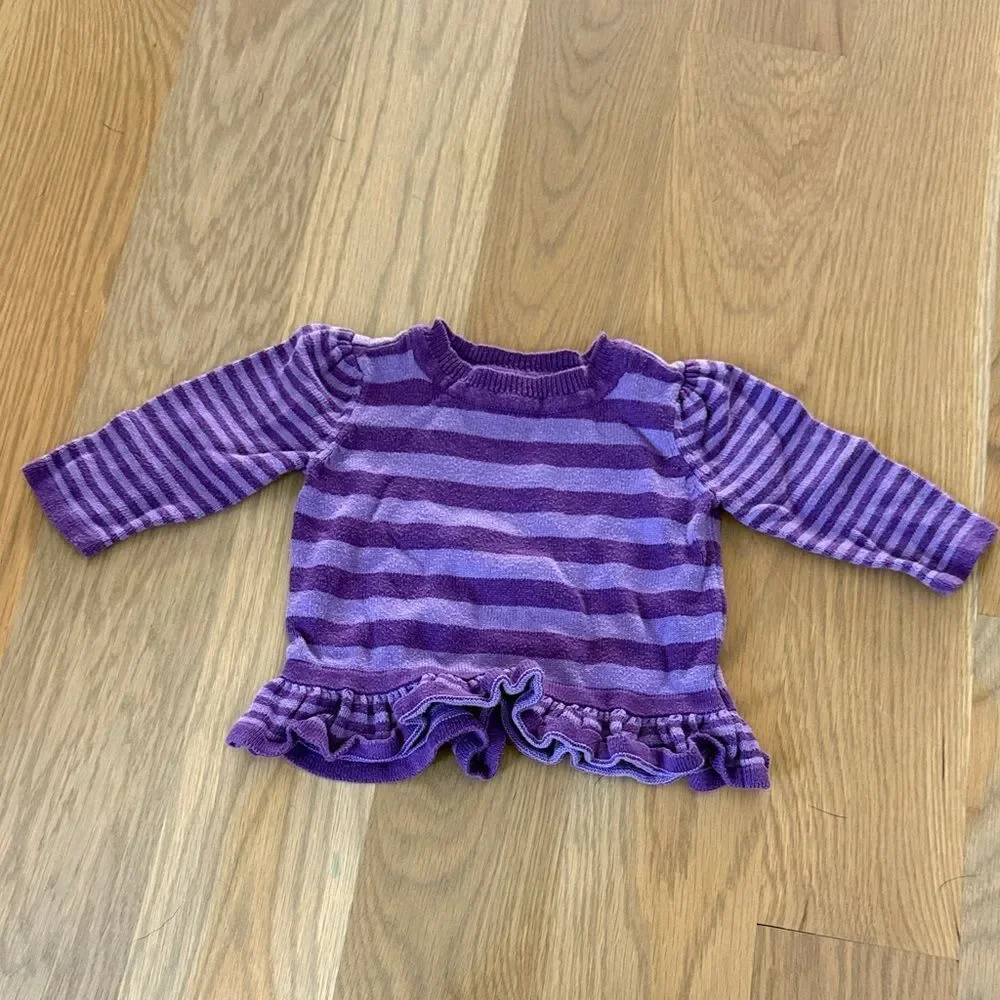 Children’s place Purple Striped sweater 9-12M